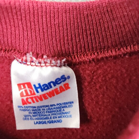 Vtg 90's Grandma Sweatshirt Women's Large Crewneck Embroidered Burgundy USA Made - Picture 4 of 8